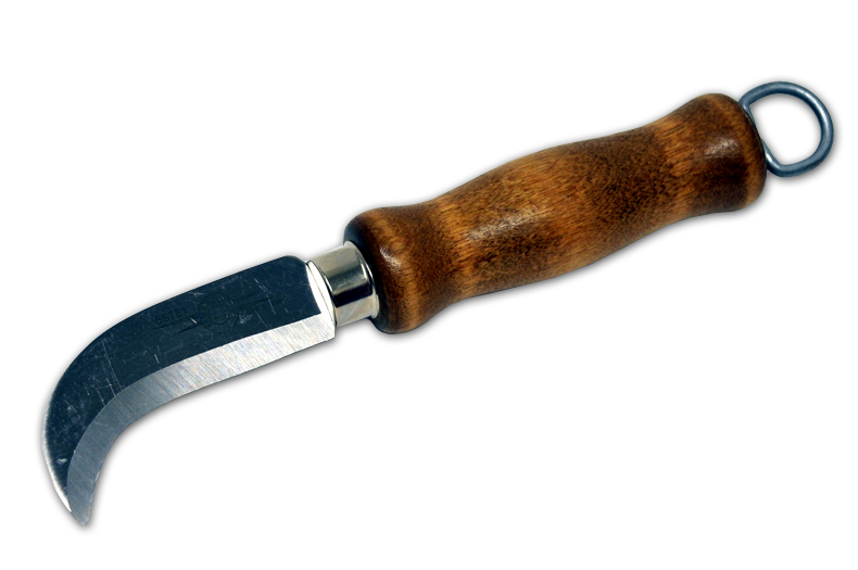 Fixed Blade Skinning Knife with Wooden Handle