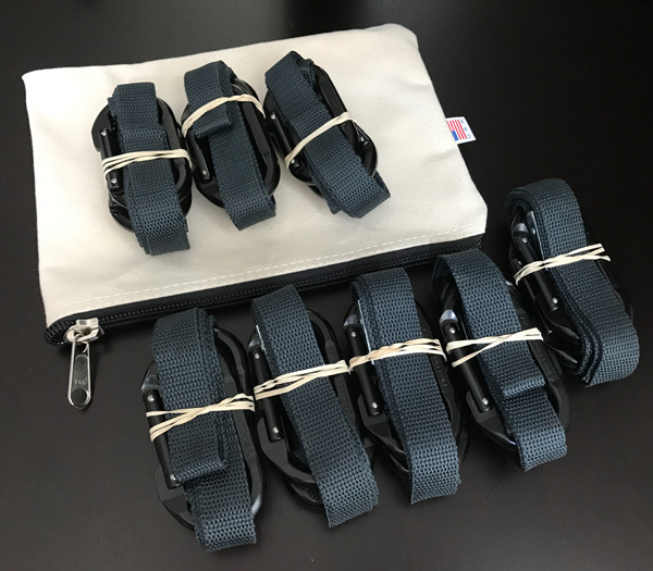 Set of 6' Kevlar Blanket Straps (8ea) & Pouch