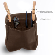 Nut & Bolt Bag, Leather w/Belt Straps and Buckles