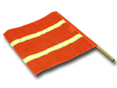 Mesh / Reflective Tape Safety Flag & Dowel