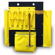 Aerial Tool Board with Hook Holes, Made w/ 7-Vinyl Pockets