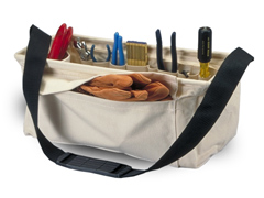 Tool Carrier Canvas W/IS & OS Pockets Plus Shoulder Strap