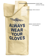 Canvas Glove Bag w/Hook & Loop