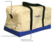 Canvas Utility Bag w/Vinyl Bottom - Blue